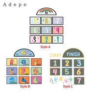[Adepe] Hopscotch Footprint Floor Sticker, Cartoon Floor Decals Lattice Floor Sticker
