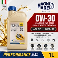 【ORIGINAL】Magneti Marelli 0W-30 PAO + ESTER Fully Synthetic Engine Oil 1L ACEA C3 For Peugeot Citroe