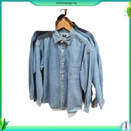 AURI Oversized Denim Long Sleeve Shirt | S - 2XL | AL41086-WT | AL41087-WT