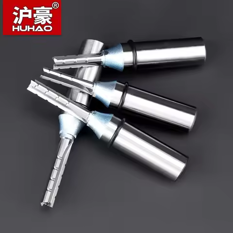 HUHAO 12.7mm 3 Flutes TCT Trimming Straight Milling Cutter For MDF Plywood Chipboard Hard Wood Drill