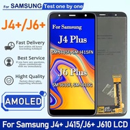 คุณภาพสูง XD สำหรับ Samsung J6 + 2018 J6 Plus J610จอแอลซีดี J610F SM-J610F /Ds J4 Plus J415F J415สัม