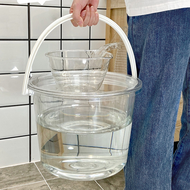 Transparent Timba Plastic Bucket Timba with Dipper and Basin Tabo Minimalist Home Buddies Clear Timb
