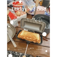 Acuan Sandwic Mini Gas Perkhemahan Rumah Kuali Roti Bakar Dua Sisi Pembuat Sarapan Tidak Melekat Kua