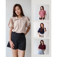 ESSO | Nikki Korean Cotton Shirt Unique Double Collar Design