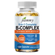 8-in-1 Vitamin B Complex for Men and Women Super Complex Vitamin B Promote human metabolism Rich in 