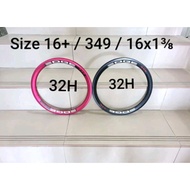 Rims Rims edge size Rim size 16 plus 16x1 3per8-349-16 inch hole 28H 28H 32H 32H hole Aluminum alloy