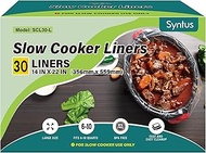 Syntus Slow Cooker Liners, 30 Count Cooking Bags Extra Large Size Disposable Pot Liners Plastic Bags