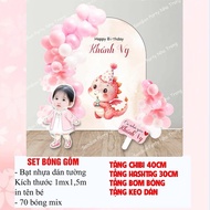 Decorative balloon Set with chibi hashtag