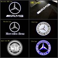 2pcs car door logo lighting welcome light HD LED laser projector lamp for Mercedes Benz W205 W176 W2