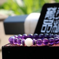 原礦巴西紫水晶 8mm 硨磲隔珠 水晶手鍊 串珠設計 串配串搭工藝品