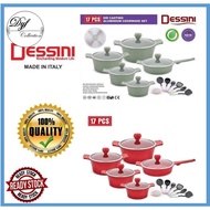 DESSINI 17PCS PERIUK RENDANG PERIUK BATU GRANITE INDUCTION, GRANITE STONE CASSEROLE SET PERIUK BATU