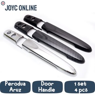 Perodua Aruz Door Handle Cover Carbon Fiber Gloss Black Chrome 1 set 4pcs accessories