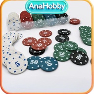 100pcs Mahjong Chips Poker Chip Set Texas Hold'em Casino Game Coins Playing Mahjong Cards