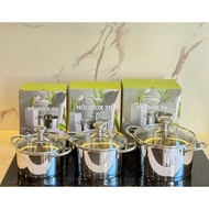 FIVESTAR POT WITH 316 Stainless Steel Glass Lid