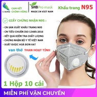 Box of 10 N95 Masks with Exhalation Valve, N95 standard antibacterial masks, company products meetin