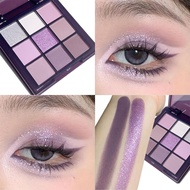 Juju Dream Ins Eyeshadow Palette 9 Colors Metallic Gray Punk Purple Pearlescent Smoky Makeup I2k8