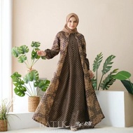 Batik Aira - Gamis Batik, Gamis Batik Modern, Gamis Batik Kombinasi