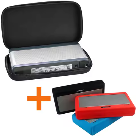 Newest Travel Soft Silicone Case + Hard EVA Zipper Bags For Bose SoundLink III 3 Bluetooth Speaker f