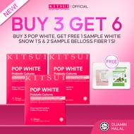 [BUY 3 GET 6] KITSUI Pop White x3 [FREE 2x Belloss Fiber 1's + 1x Whitie Snow 1's]