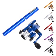 2Pcs/Set Pen Type Fishing Rod Wheel Fishing Wheel Pocket Ice Fishing Rod Sea Rod Fishing Tackle for