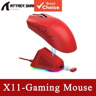 Attack Shark X11 PC Tetikus Wayarles Attack Shark X11 Mod Tiga Sambungan Badan Ultralight Hadiah Heb