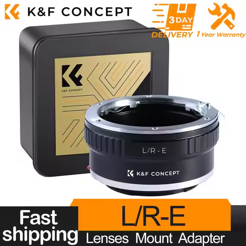 K&F CONCEPT L/R-E All-copper Interface High-precision Lens Adapter for Leica R Mount Lens to Sony E 
