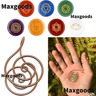 MAXGOODS Copper Palm Ring, Adjustable Handmade Spiral Palm Ring,  Jewelry Accessories Reiki Energy S
