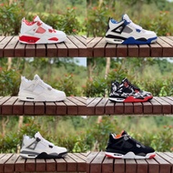 Jordan44 Graffiti Ink Painting White Cat White Cement Black Red Racing Blue Atlanta Basketball Shoes