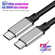 USB C to USB C 3.2 Gen 2 Cable Video Cable Type C PD 100W 5A Fast Charging For Book Pro SSD 4k 60Hz Display Monitor Cable