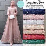 FARASYA #205 - BAYAR COD | GAMIS BUSUI BROKAT TILLE BORDIR MUTIARA | GAMIS JUMBO XXL LD 120 | GAUN TUNANGAN WANITA LAMARAN NIKAHAN | SERAGAM KONDANGAN RAMADHAN LEBARAN DRESS KEBAYA BATIK MODERN