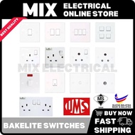 UMS Bakelite Switches 13A 1 2 3 4 Gang 1 Way 2 Way 2913A 1213A 15A 20A Aircond Water Heater Bell Autogate Telephone TV