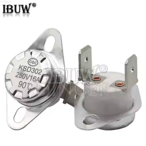10PCS KSD302 16A 250V 40 ~ 150 Degree Ceramic KSD301 Normally Closed / Normally open Temperature Swi