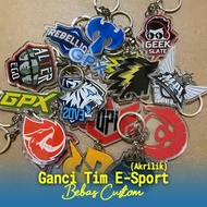 GANTUNGAN E-Sport Team Acrylic Keychain, E-Sport Team Keychain, Various Size Acrylic Keychain, Acryl