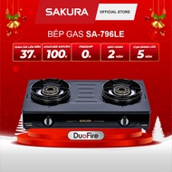 Bếp gas đôi Lửa Xoáy Kép Thế Hệ Mới SAKURA SA-796LE Bảo hành chính hãng 24 tháng - Chỉ có tại Sakura