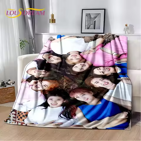 3D TWICE KPOP Korean Girl Group Momo Sana Soft Blanket,Flannel Blanket Throw Blanket for Living Room