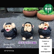 Monkey Dharma Reminds You Close Your Ears Mouth Eyes Good Meaning Resin Work Read Before Ordering
