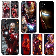 for Realme 8S 8i 9i 9 10 Pro Plus 12X Movie Avengers Iron Man vz.32 TPU Silicone Black protective So