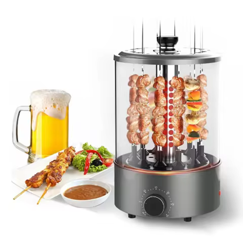 Household Electric Barbecue Grill Skewer Vertical Self-baking Machine Barbecue Grill Automatic Rotat