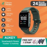 Smartwatch Aukey Green Fitnes Tracker 12 Activity Free Strap New Stok