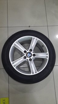 Used Sport Rim Original Bmw F30 17x7.5 5h120 et37 + used tyre 225/50R17 Continental Runflat (75%) E90 E92 E36 E46(With Installation)