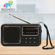 Mini Portable Radio Full-Wave Band Battery 500mAh Pocket Radio FM Radio Receiver [Redkeev.sg]