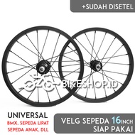 HITAM Wheelset Rims Black Uk.16 Alloy Front Rear Rims Bicycle Wheel Rims Ready To Be Finished | High Quality