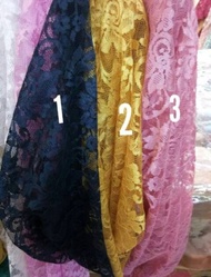 hk2 Bahan kain lace brokat cord (harga setengah meter)
