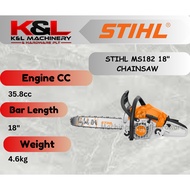ORIGINAL STIHL MS182 PETROL CHAINSAW MESIN BELAH POTONG KAYU (18INCH )