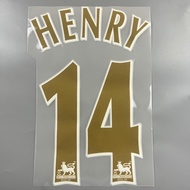 HENRY Retro Name Number Football Shirt 2005 Arsenal Home Gold 14