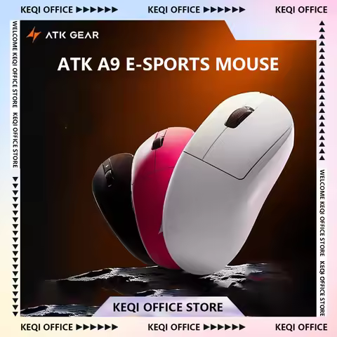 ATK A9 E-sports Mouse Wireless Tri-mode Star Flash Lightweight Long Endurance Gaming Mice Customizat