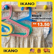 8pcs Penyangkut Ikea Bagis Baju Kanak Kanak Kot Baju Warna Warni Tahan Lasak Hotel Baju Seluar Dress