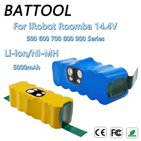 5000mAh 14.4V Vacuum Cleaner Battery for iRobot Roomba 500 600 700 800 900 Series 510 530 550 650 77