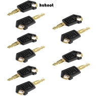 HUHNOT 10Pcs Ignition Keys, Metal Black Key, Car Assessories Parts Cat Keys for Excavator