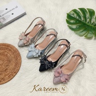 Kareemstore.id Women's Heels 5cm Heels Women's Shoes Butterfly Pattern Tofu Heels KR_05